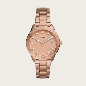 Fossil BQ3596 Dayle Three-Hand  Date Rose Gold-Tone Stainless Steel Watch